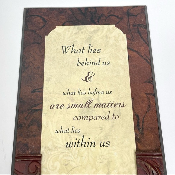 Decorative Wall Hanging with Brown Decorative Scroll Trim. - Picture 5 of 6